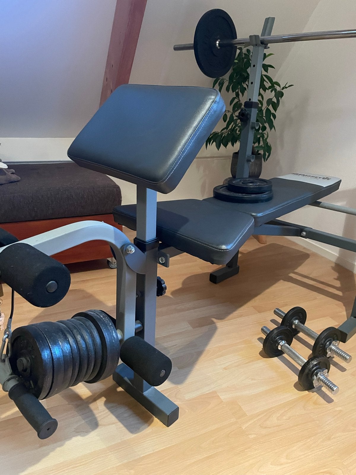 Bremshey Sport Fit for Life fitnessbank met dumbells, Ophalen, Gebruikt, Armen, Fitnessbank