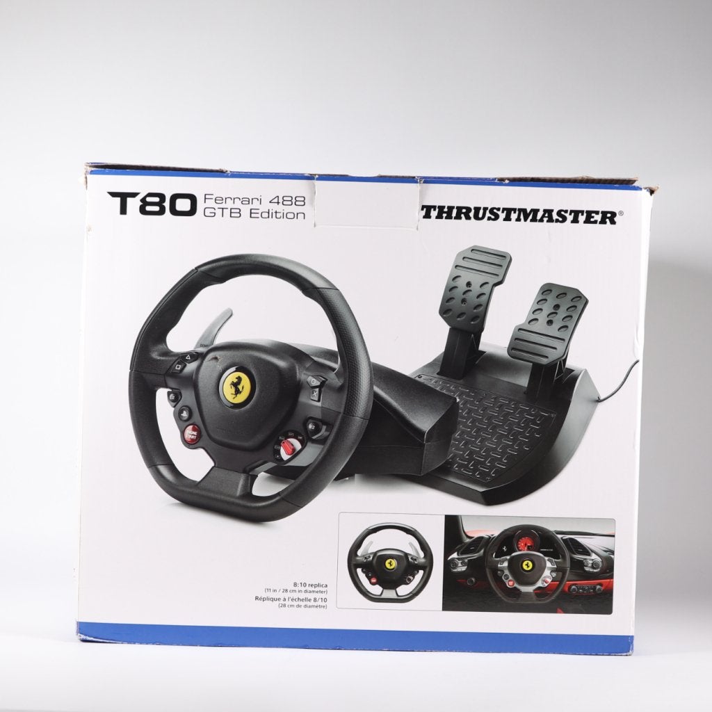 Thrustmaster T80 Ferrari 488 GTB Edition - B Grade, Thrustmaster, Gebruikt, https://support.thrustmaster.com/en/contact-en/, 150 Rue de l'UniversitÃ©, 75007 Parijs, Frankrijk