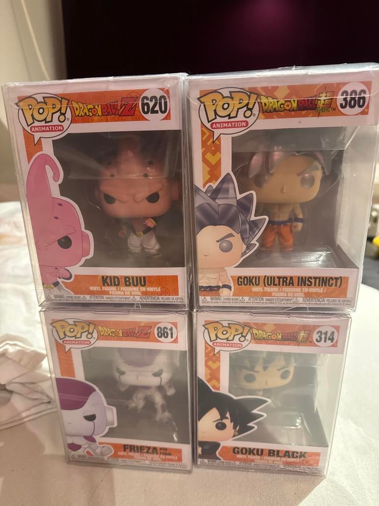 4 originele Funko Pops uit Dragon Ball Z / Dragon Ball, Ophalen of Verzenden, Zo goed als nieuw