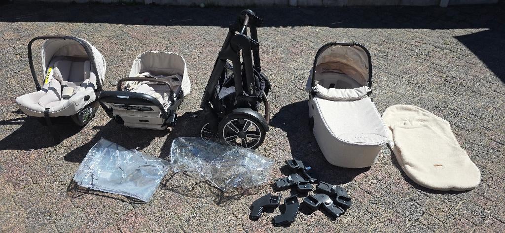 Nuna Demi Next Complete set, Kinderen en Baby's, Kinderwagens en Combinaties, Zo goed als nieuw, Combiwagen, Verstelbare duwstang