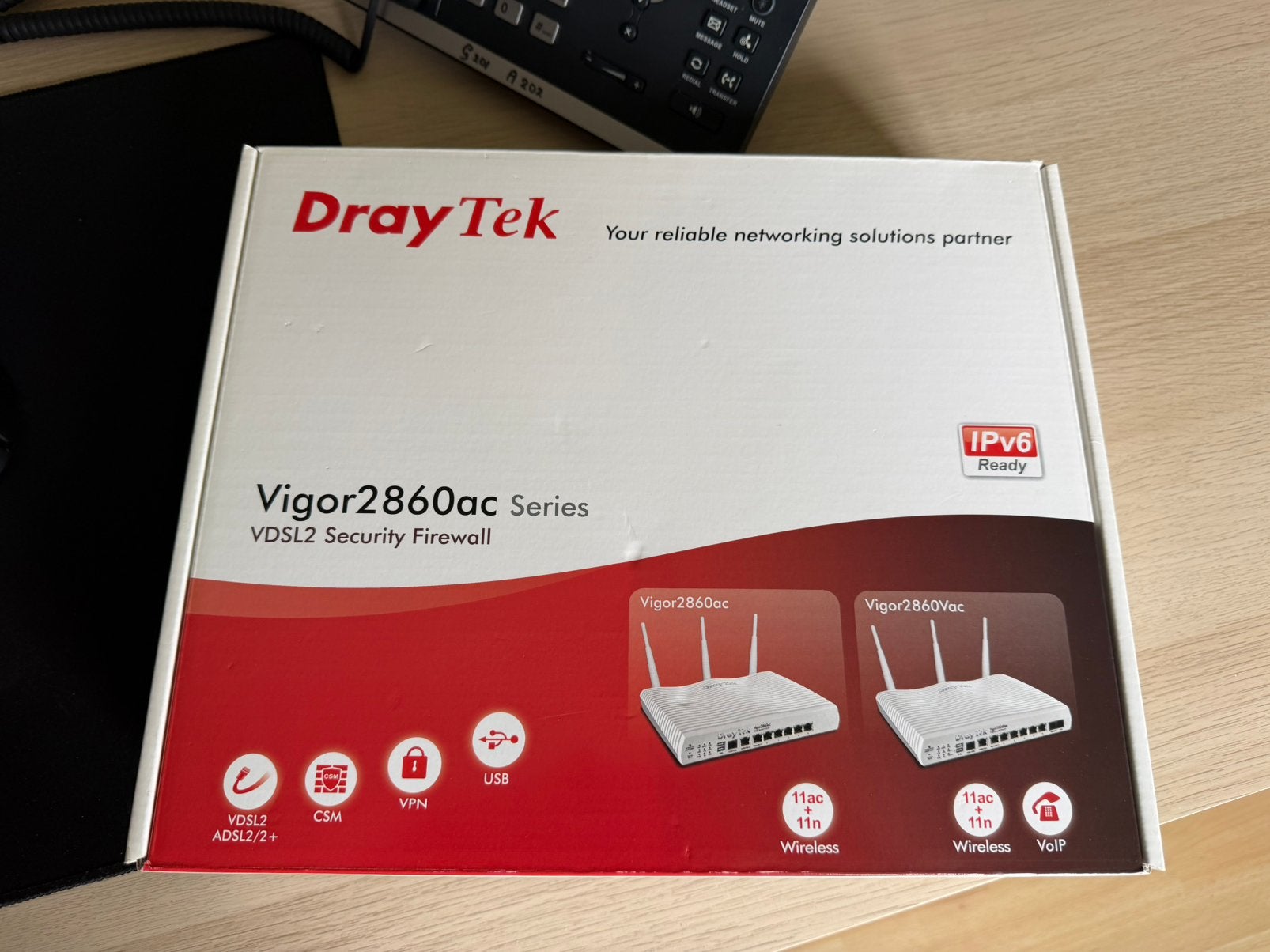 DrayTek Vigor 2860ac router, Ophalen of Verzenden, Zo goed als nieuw, Detector, Sensor of Melder, Beweging