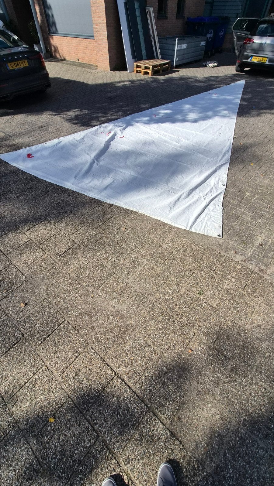 Genua voorlijk 812cm onderlijk 392cm, Watersport en Boten, Ophalen, Gebruikt, Genua of Fok