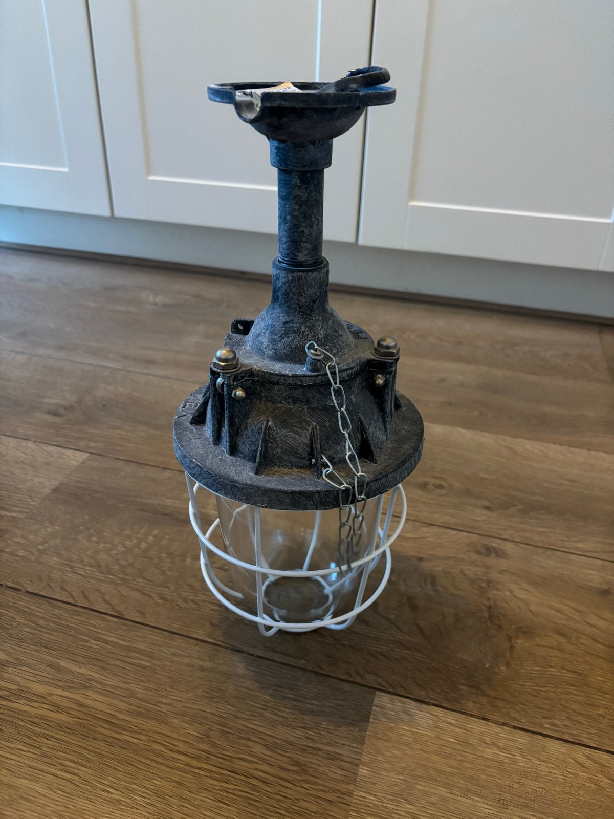 Plafondlamp - Robuust in Marine stijl, Ophalen, Gebruikt, E27 (groot), Metaal