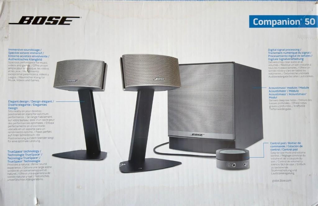 Bose companion 50 in originele doos., Ophalen of Verzenden, Zo goed als nieuw, Complete surroundset, Bose