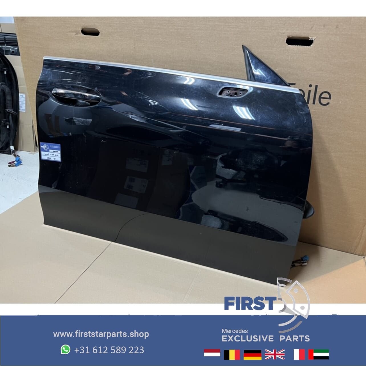 W118 C118 X118 CLA DEUR PORTIER ZWART COMPLEET RECHTSVOOR Me, Auto-onderdelen, Gebruikt, -, Deur, Ophalen of Verzenden