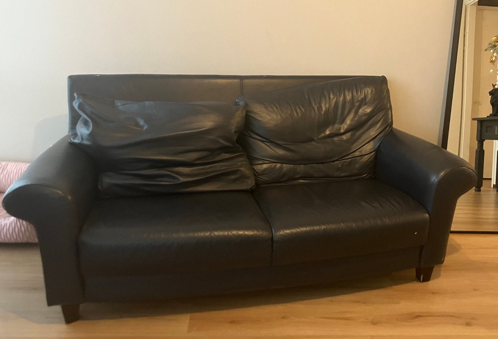 Gratis leren bank, Ophalen, Gebruikt, ., 150 tot 200 cm
