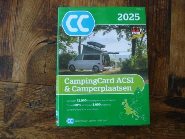 reisgids(007) CC camping card acsi en camperplaatsen.2025., Overige merken, Europa, Ophalen of Verzenden, Zo goed als nieuw