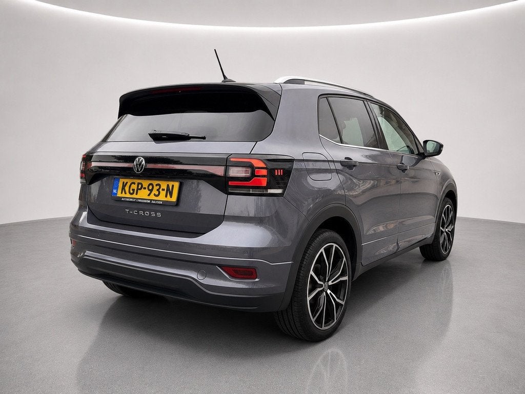 Volkswagen T-CROSS 1.0 TSI R-Line ACC, Stoelverwarming, Auto's, Volkswagen, T-Cross, Gebruikt, Leder en Stof, 3 cilinders