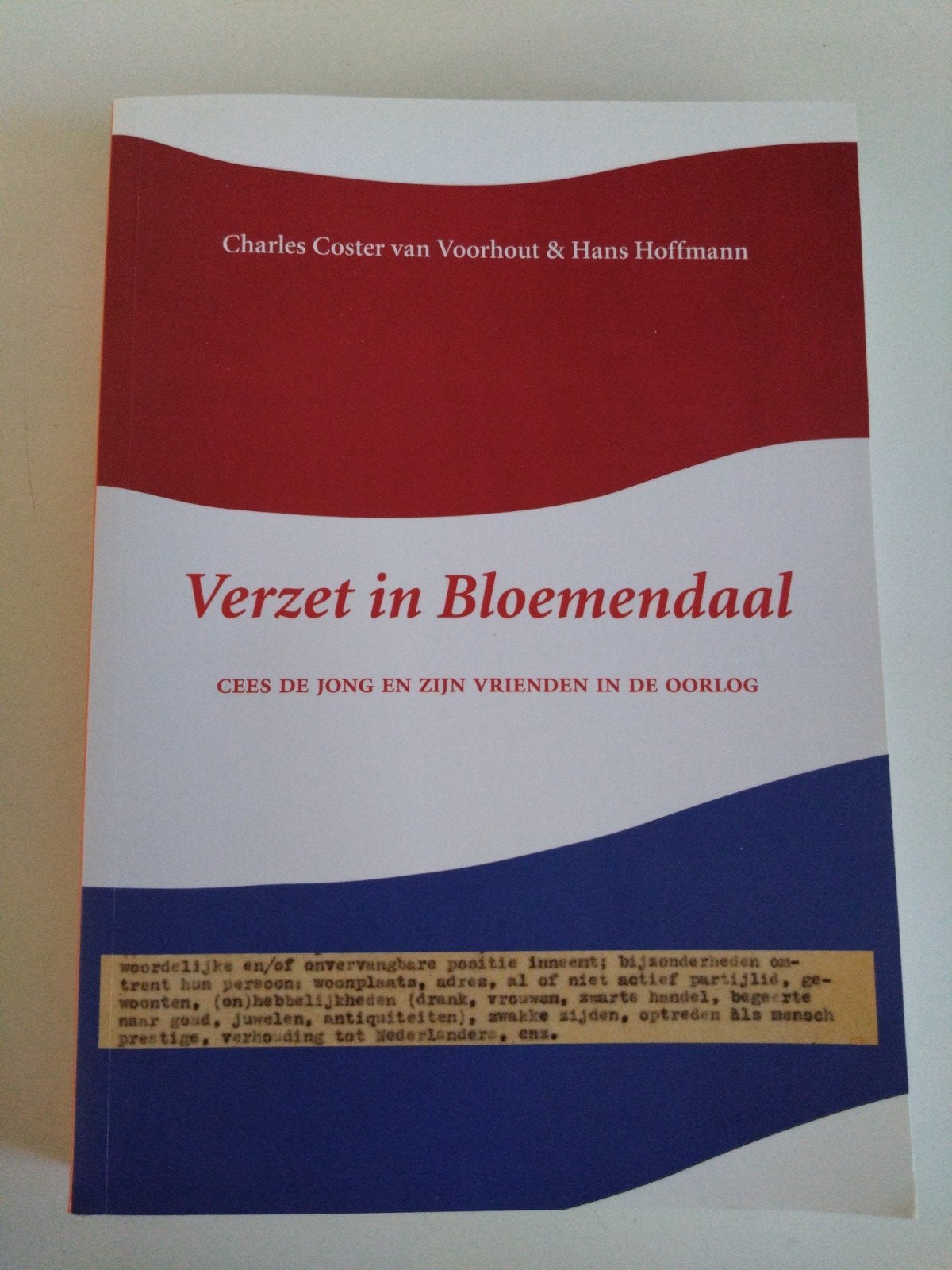 Verzet in Bloemendaal - ongelezen, Ophalen of Verzenden, 20e eeuw of later, Zo goed als nieuw, Charles Coster van Voorhout & Hans Hoffmann