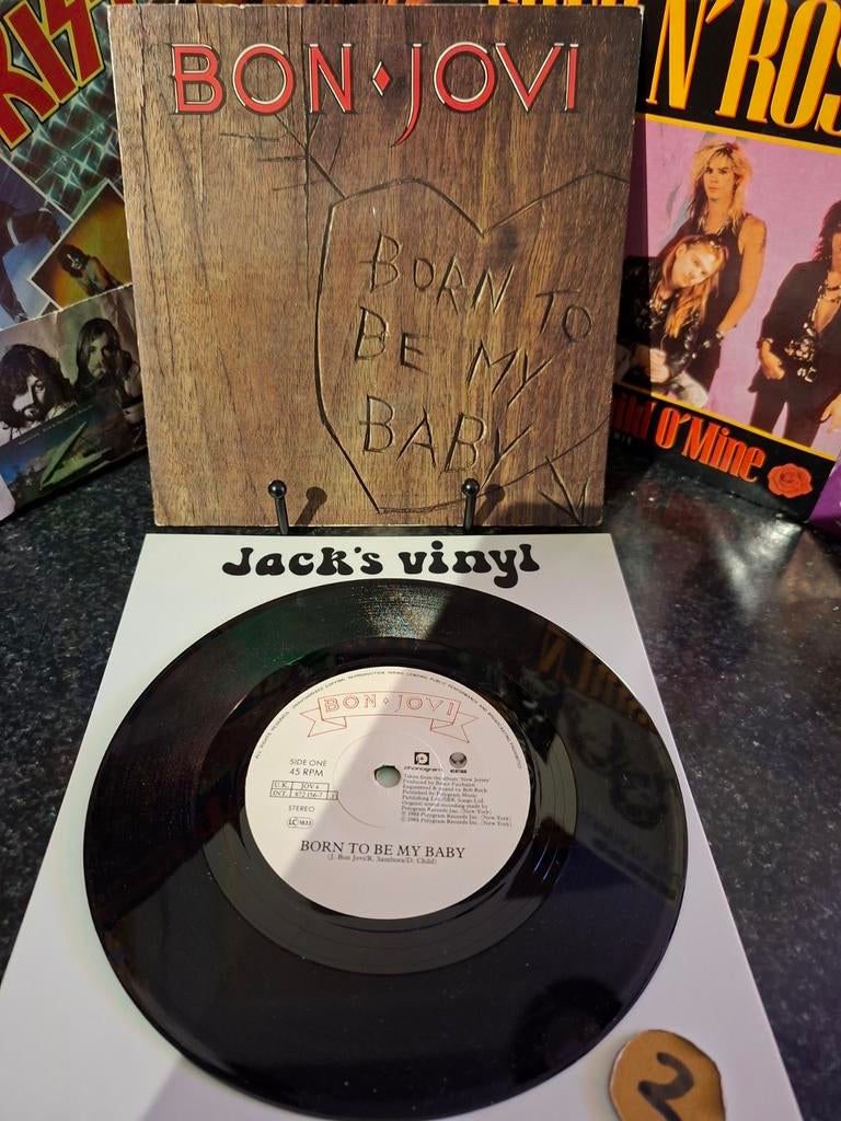 Bon Jovi - Born To Be My Baby 7 inch vinyl single 1988/2, Cd's en Dvd's, Vinyl | Rock, Zo goed als nieuw, Ophalen of Verzenden