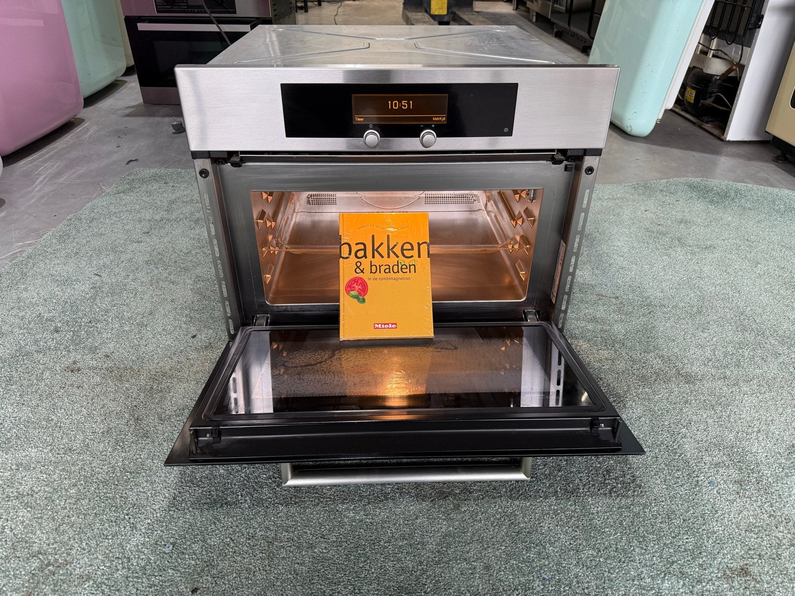 Miele H4060BM Inbouw Combi-oven - Zo goed als nieuw, Witgoed en Apparatuur, Ovens, De laan 8, 45 tot 50 cm, Hete lucht, 60 cm of meer