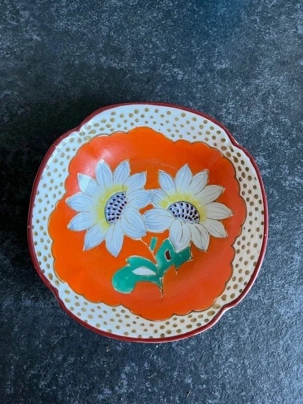 York Silver Crown - vintage schaaltje met bloemmotief, Ophalen of Verzenden