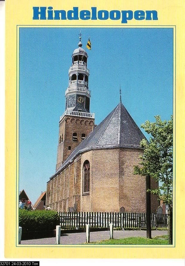 Ansichtkaart 	Hindeloopen	Kerk	NH, Verzamelen, Verzenden, 1960 tot 1980, Ongelopen, Friesland