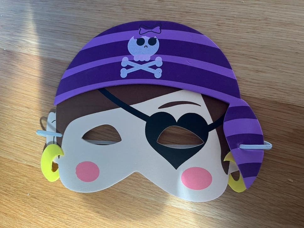 Knutselmasker Piraat - Leuk voor kinderfeestjes, Hobby en Vrije tijd, Overige thema's, Nieuw, Meerkleurig, Ophalen of Verzenden