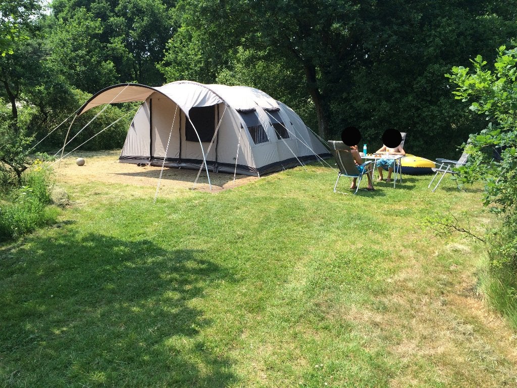 Ruime katoenen 6-persoons tunneltent - Vrijbuiter Tannon 460, Caravans en Kamperen, Tenten, Ophalen, Gebruikt, Tot en met 6