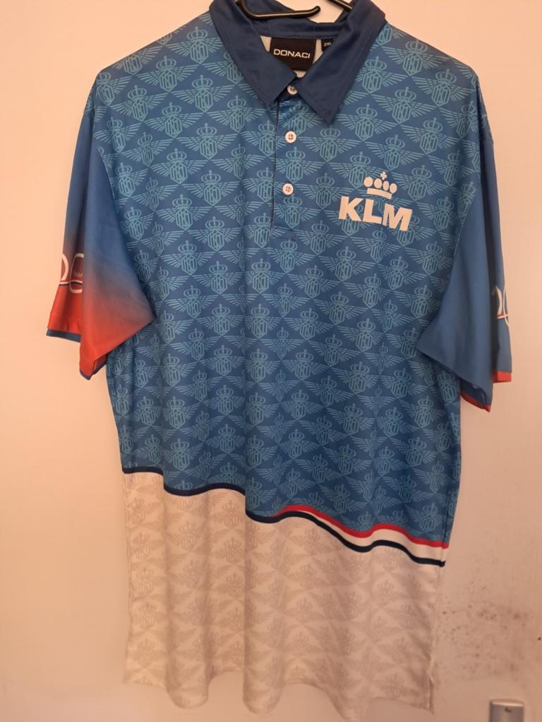 KLM 100 Jaar t-shirt, Verzamelen, KLM Huisjes, Verzenden, Zo goed als nieuw, 81 t/m 91, Gevuld
