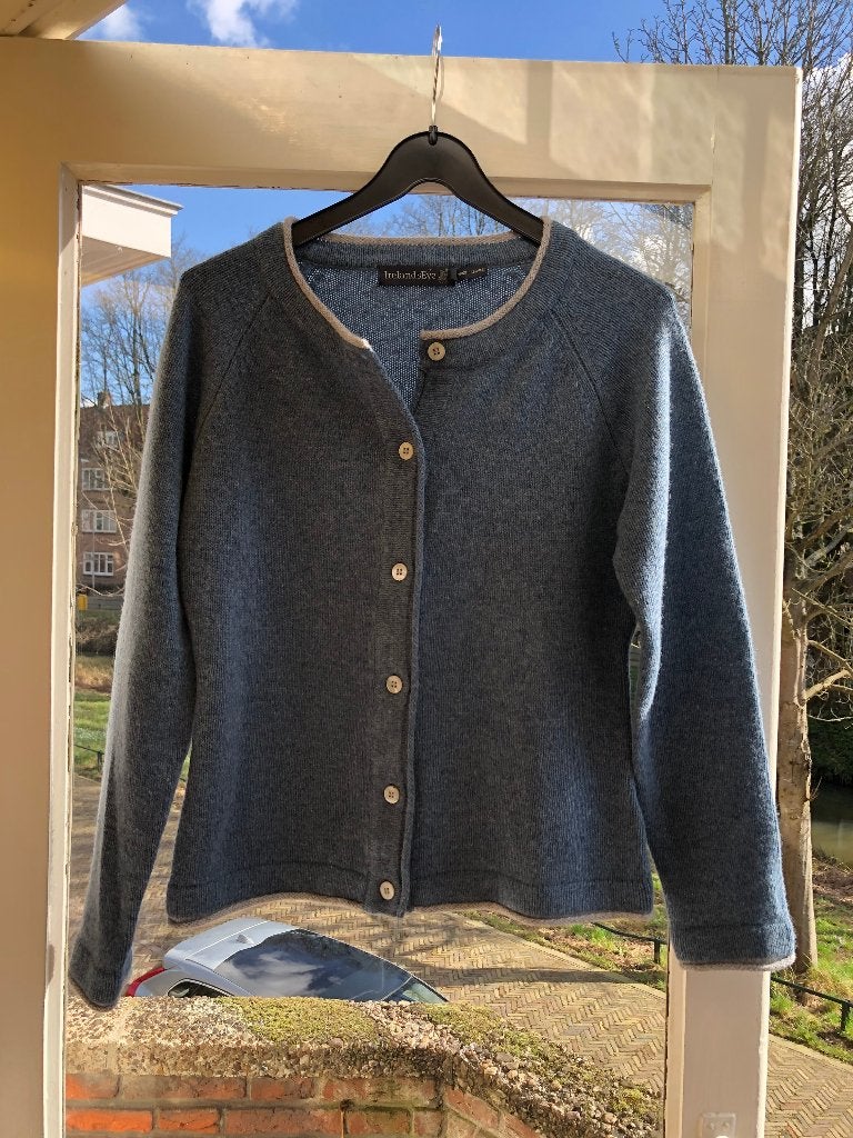 Irelandseye mooi blauw vest mt S ZGAN wol/cashmere, Zo goed als nieuw, Maat 36 (S), Verzenden, Blauw