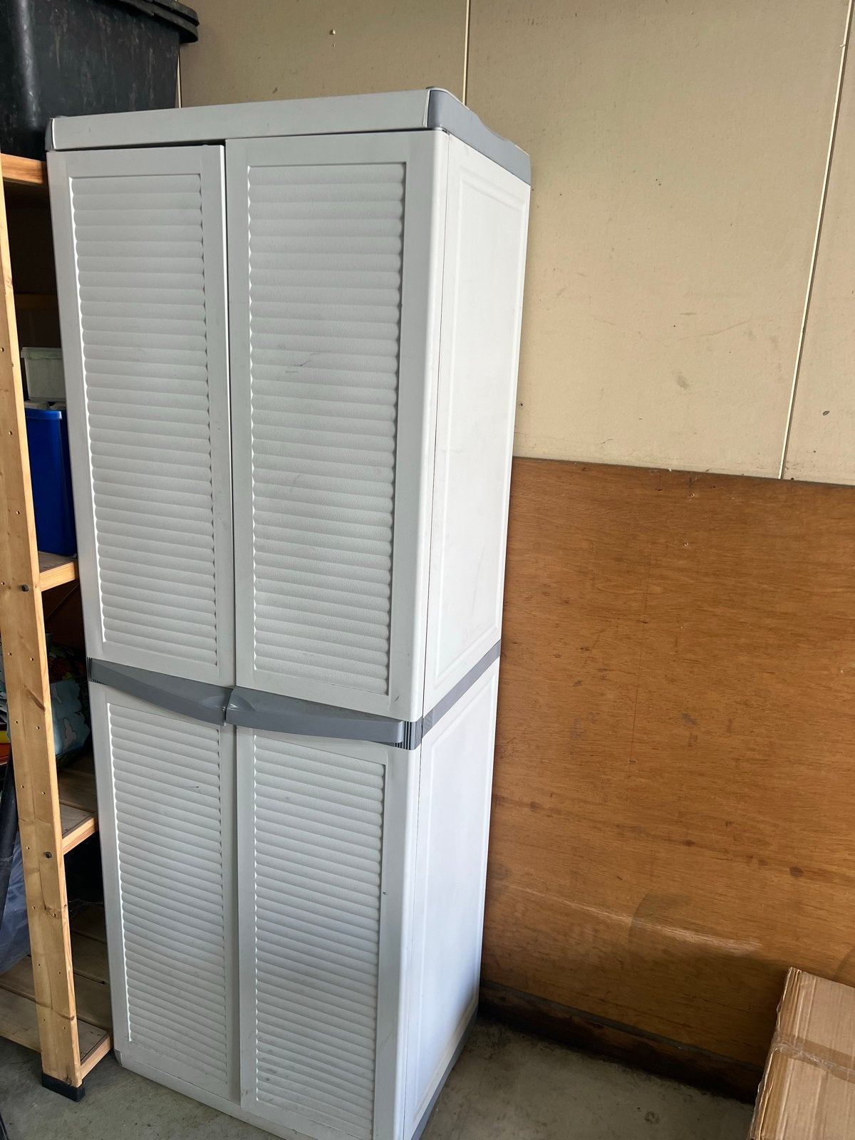 Kunststof opbergkast 180x65 cm - Ideaal voor garage/schuur, Ophalen, Gebruikt
