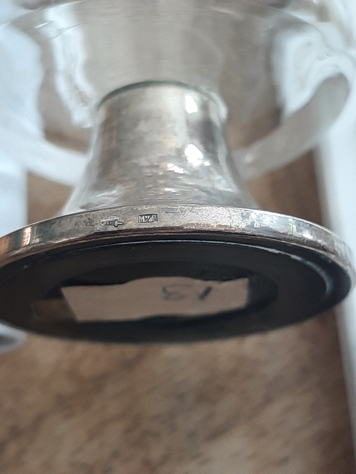 Antiek Zilveren Borrelglas met Gravering, Antiek en Kunst, Verzenden