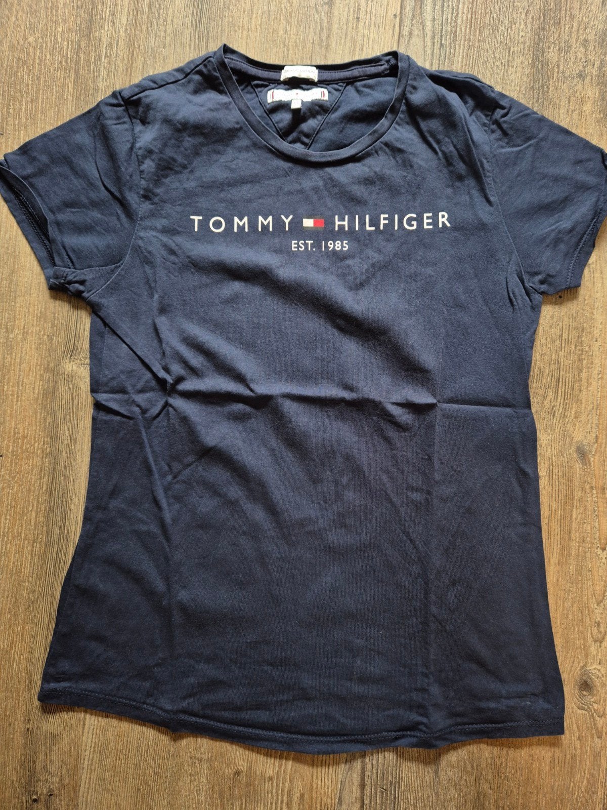 Tommy Hilfiger t shirt maat 176 blauw, Ophalen, Zo goed als nieuw, Overige maten, Blauw