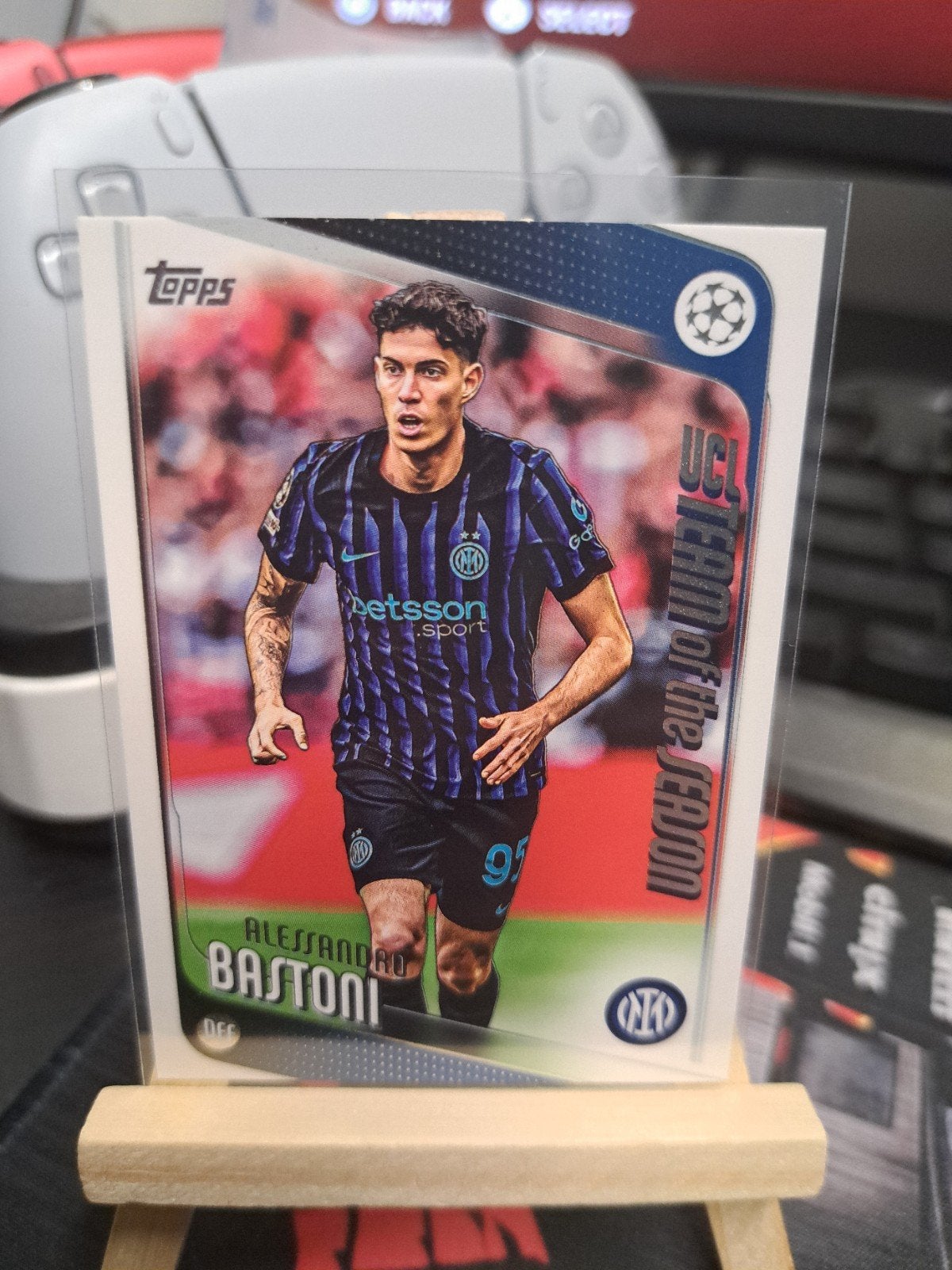 Topps Alessandro Bastoni UCL Team of the Season kaart, Ophalen of Verzenden, Zo goed als nieuw, Buitenlandse clubs, Spelerskaart