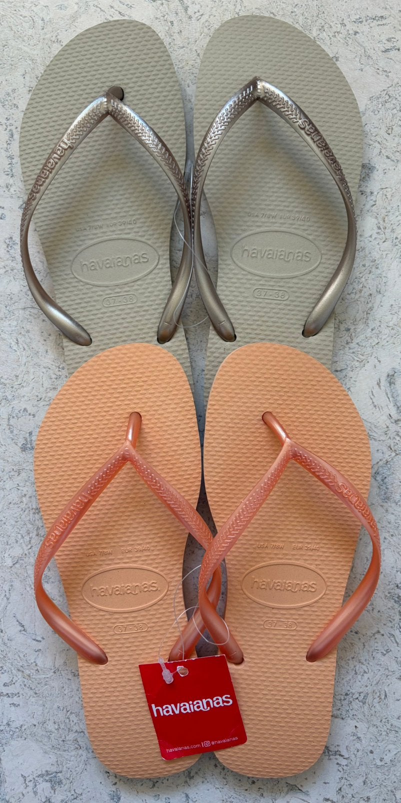 2x Havaianas slippers maat 37/38!, Slippers, Overige kleuren, Nieuw, Ophalen of Verzenden