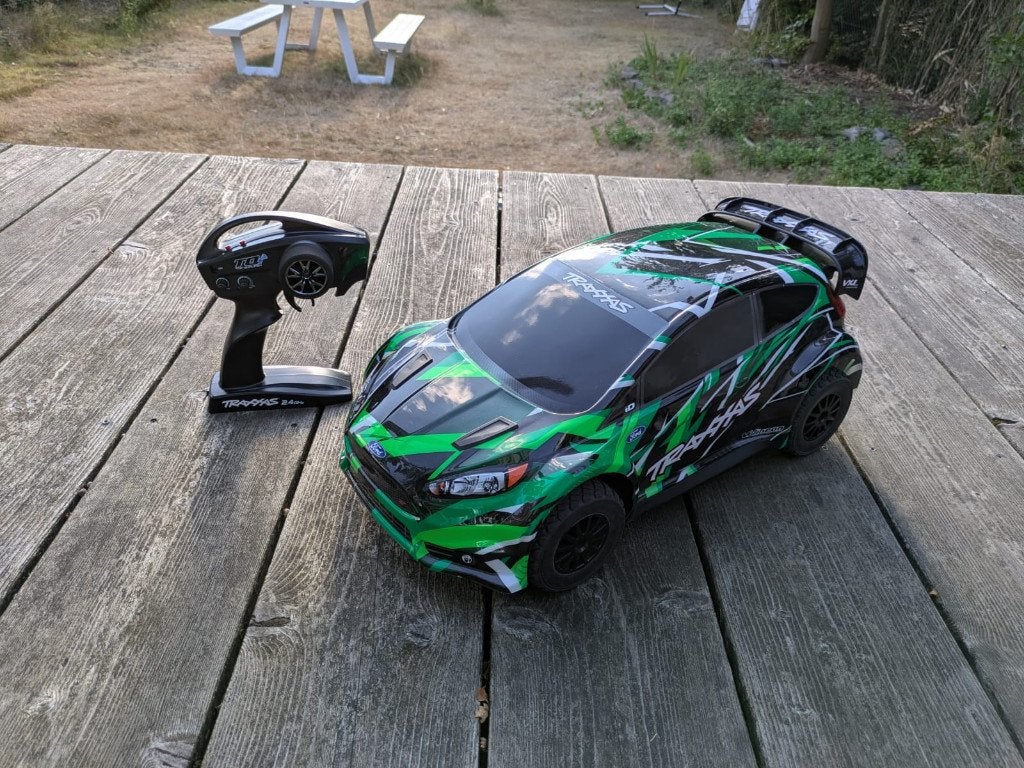 Traxxas Ford Fiesta 4x4 VXL, Ophalen of Verzenden, Zo goed als nieuw, Overige schalen, Auto offroad