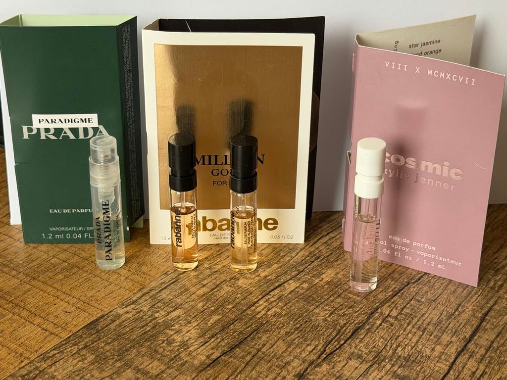 Miniatuur parfum samples: Prada, Rabanne, Kylie Jenner, Sieraden, Tassen en Uiterlijk, Uiterlijk | Parfum, Gebruikt, Ophalen of Verzenden