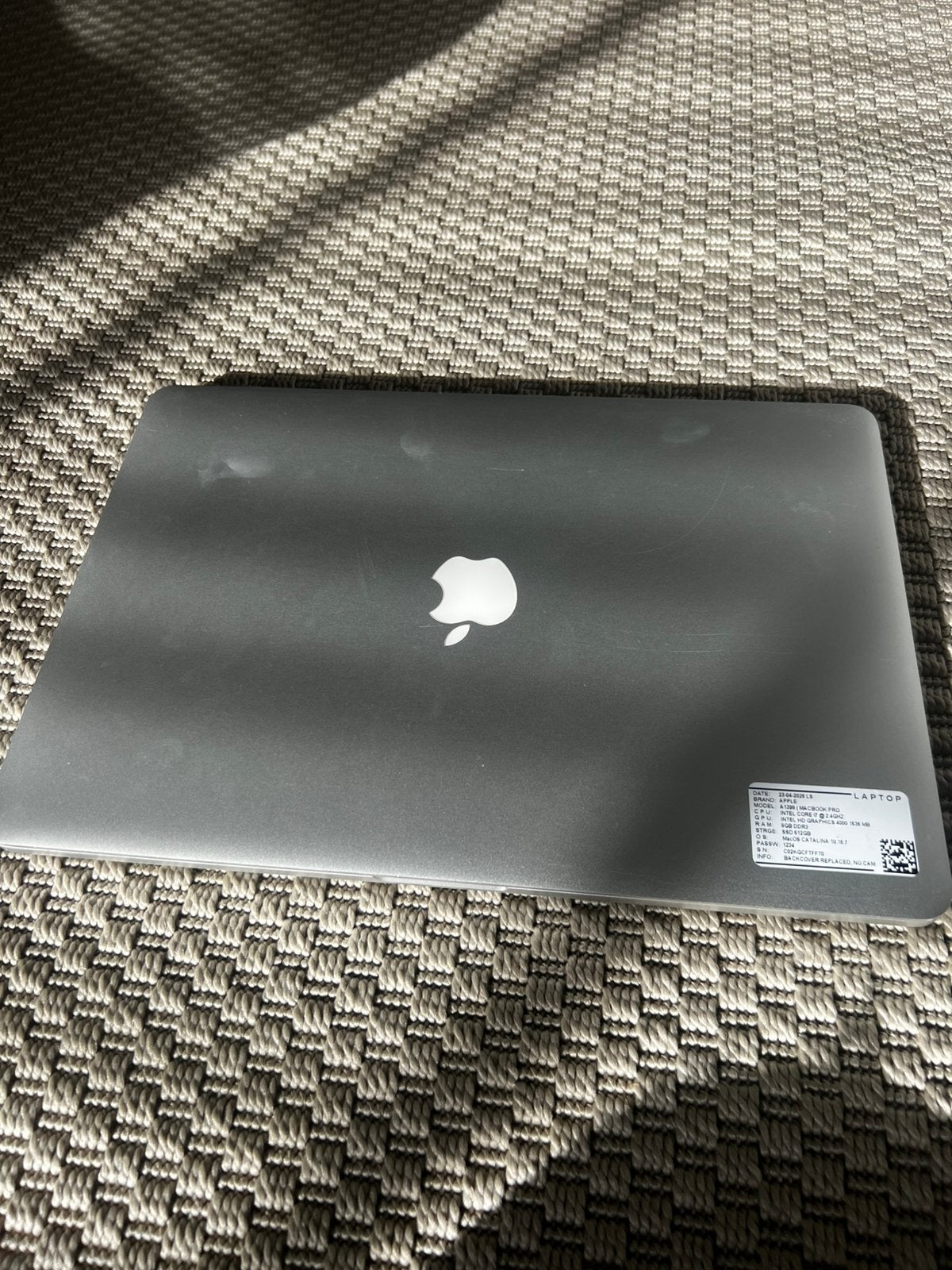 Apple Macbook pro | A1398 |, Computers en Software, 2 tot 3 Ghz, 8 GB, Ophalen of Verzenden, Zo goed als nieuw