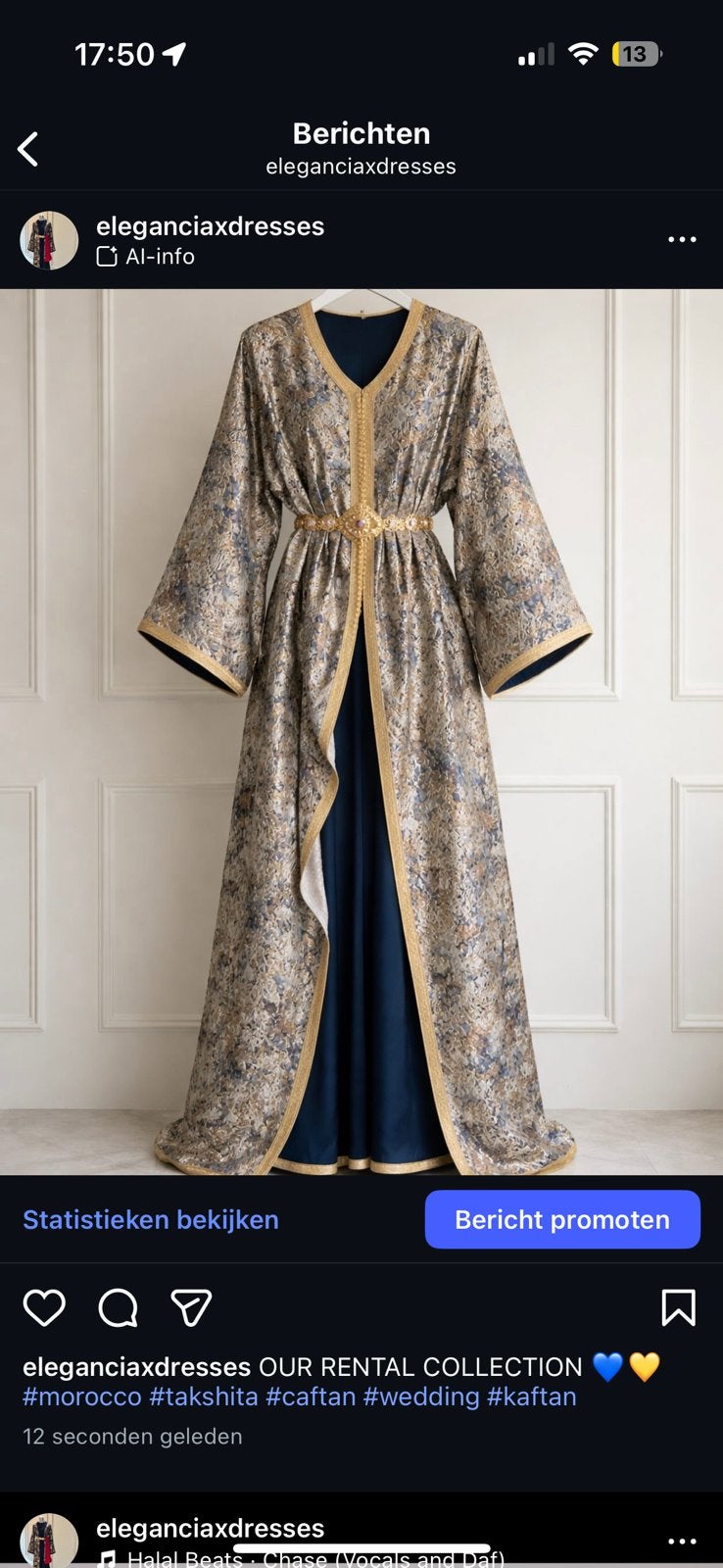 Marokkaanse jurk te huur takshita/caftan, Ophalen, Zo goed als nieuw, Overige typen