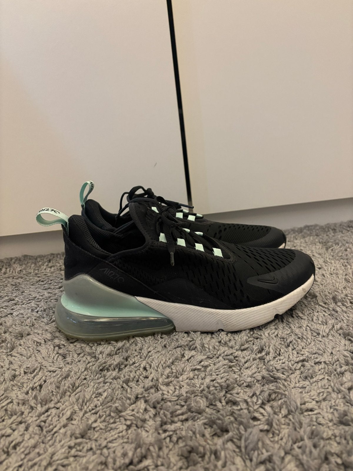 Nike Air Max 270 Zwart/Mintgroen - Maat 40, Verzenden, Zwart, Sneakers of Gympen, Gedragen
