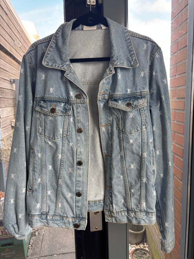 Daily Paper denim jas met print, Ophalen of Verzenden, Zo goed als nieuw, Blauw