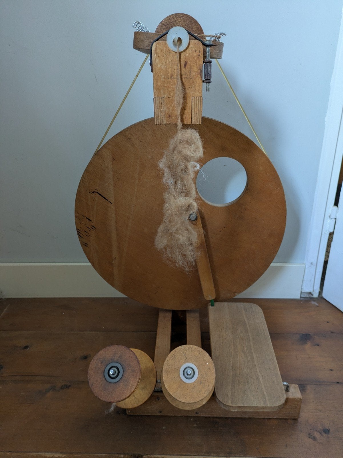 spinnewiel Louet incl 3 klossen en alpacawol, Ophalen, Gebruikt, Spinnewiel