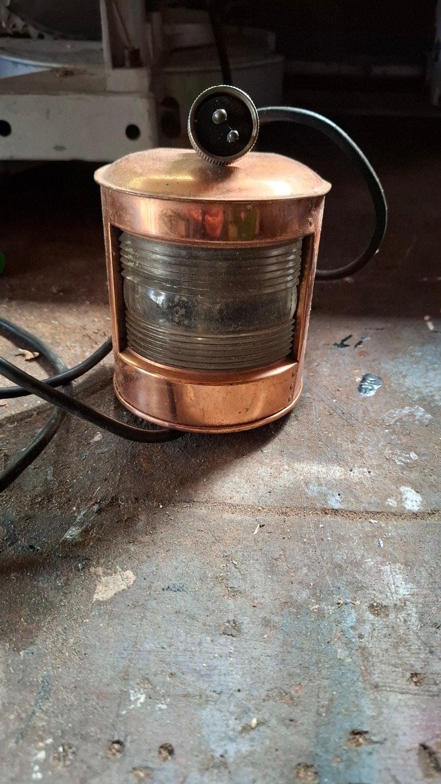 Vintage Koperen Scheepslamp / Navigatielamp, Ophalen of Verzenden