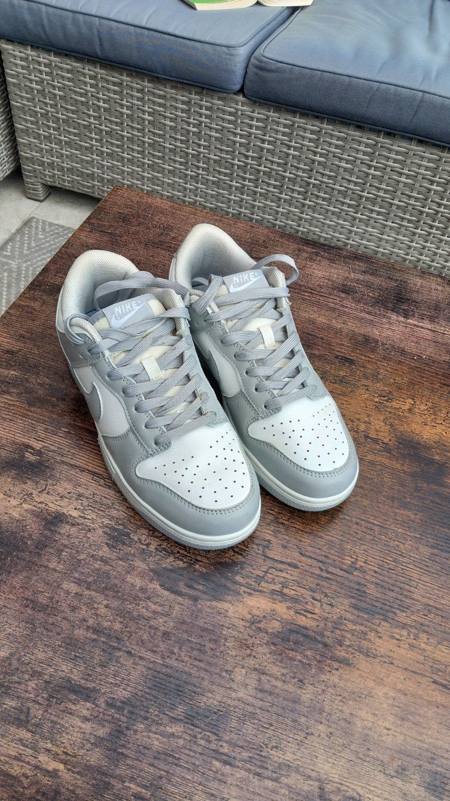 Nike Dunk Low Grijs Wit Sneakers, Nike, Ophalen of Verzenden, Grijs, Sneakers of Gympen