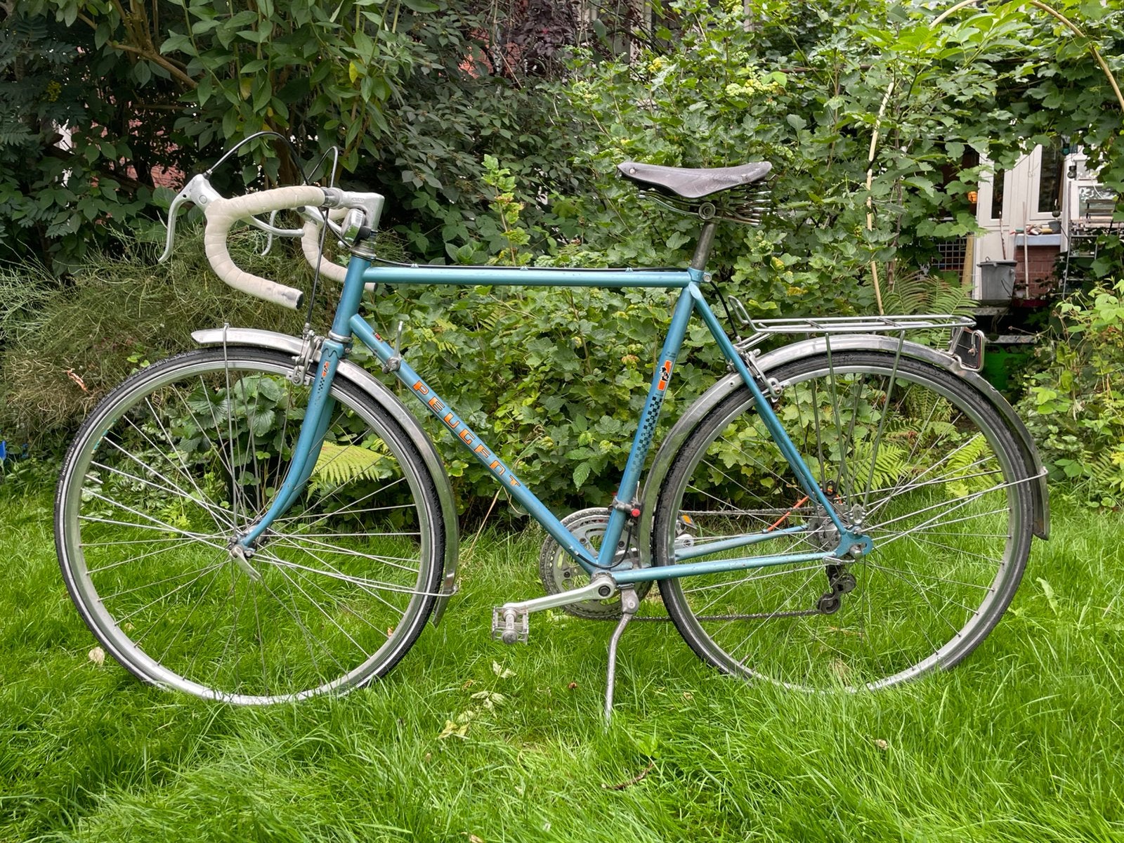 Vintage derailleur racefiets 103 peugeot blauw oranje 53, Zo goed als nieuw, 53 tot 57 cm, Ophalen, Overige merken