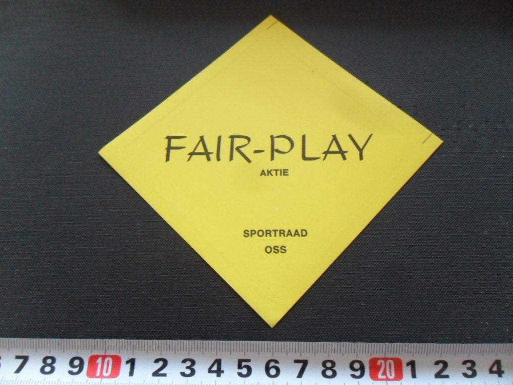 sticker Oss sportraad  FAIR - PLAY  aktie *, Verzamelen, Ophalen, Zo goed als nieuw
