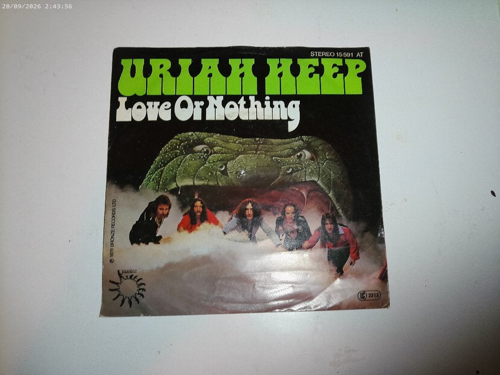 Uriah Heep - Love or nothing, Cd's en Dvd's, Gebruikt, Fotohoes, 7 inch, Ophalen of Verzenden