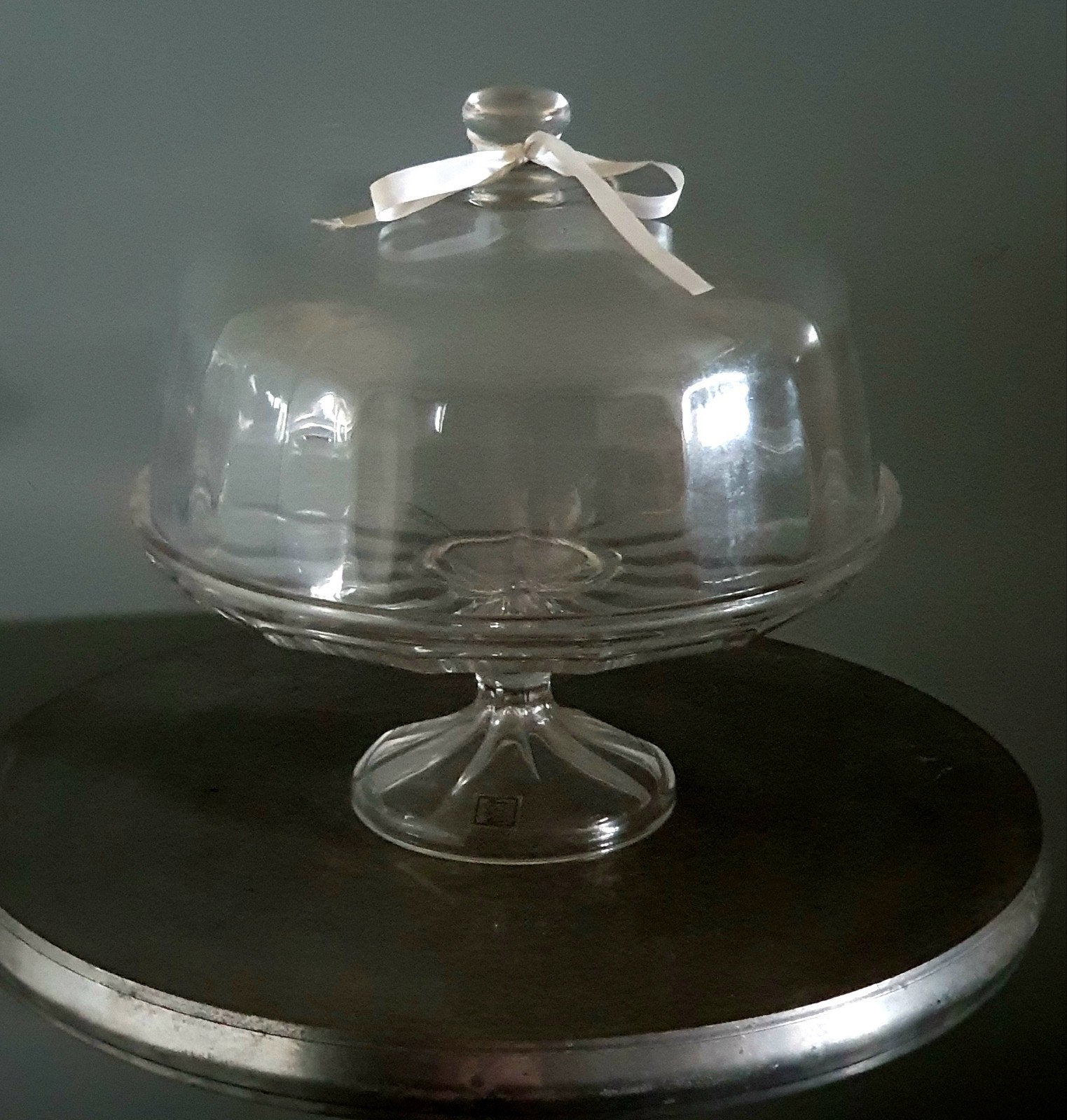 glazen taart stolp, Huis en Inrichting, Glas, Ophalen, Nieuw, Met deksel