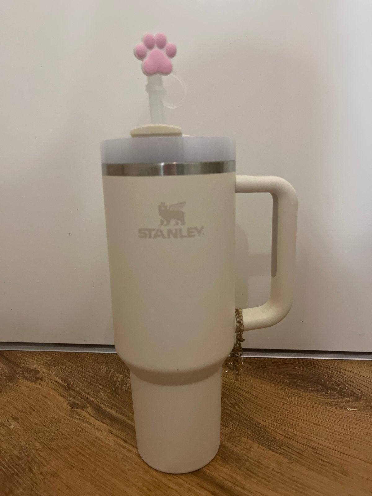 Stanley cup beige met accessoires, zo goed als nieuw, Ophalen, Zo goed als nieuw, Beige, Stanley