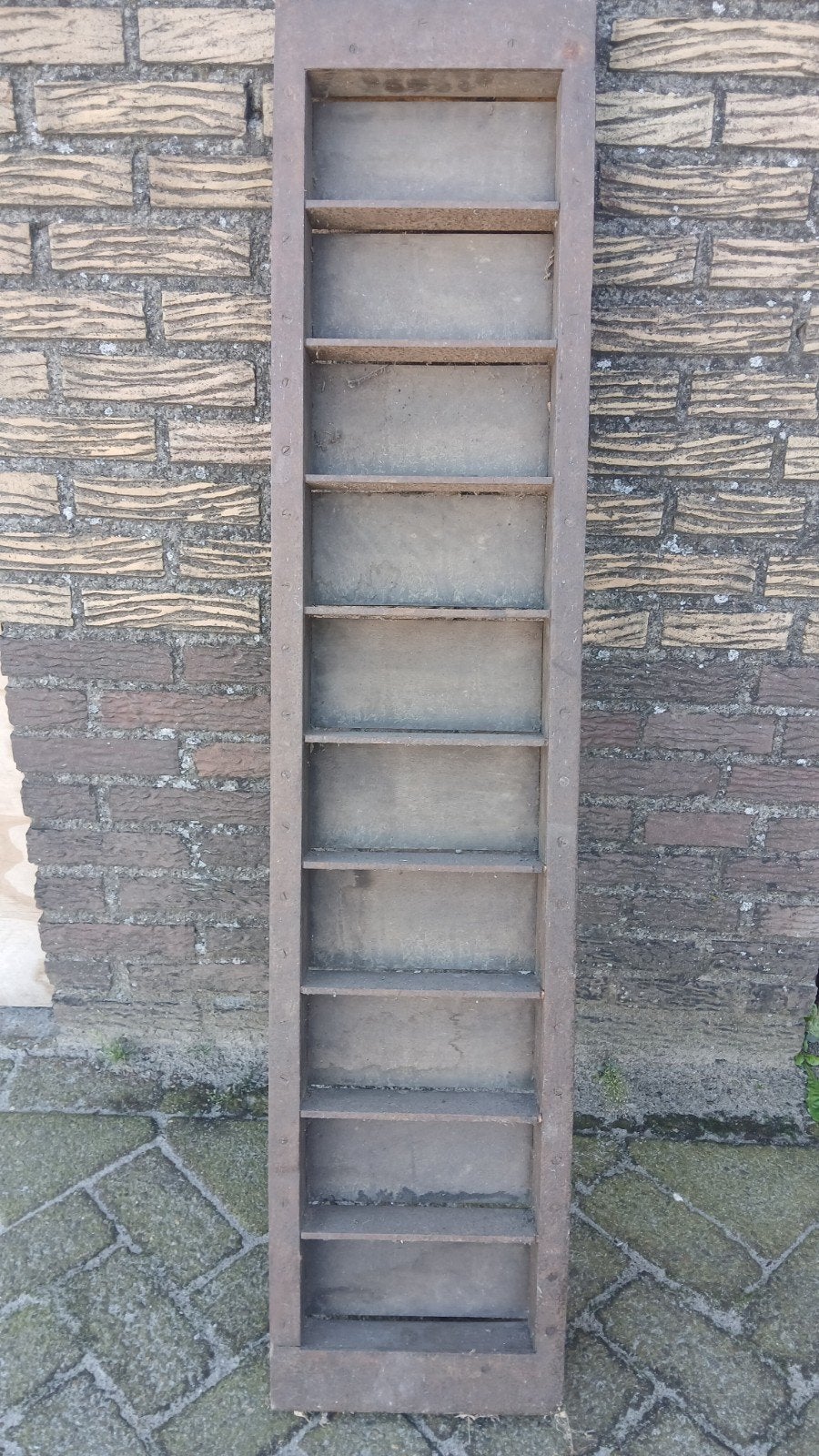 stenen handvormbak., Huis en Inrichting, Ophalen, Gebruikt, Hout