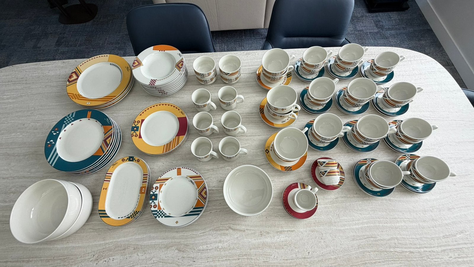 Mosa servies met het ontwerp van Nini Ferrucci, Ophalen, Gebruikt, Overige merken, Modern