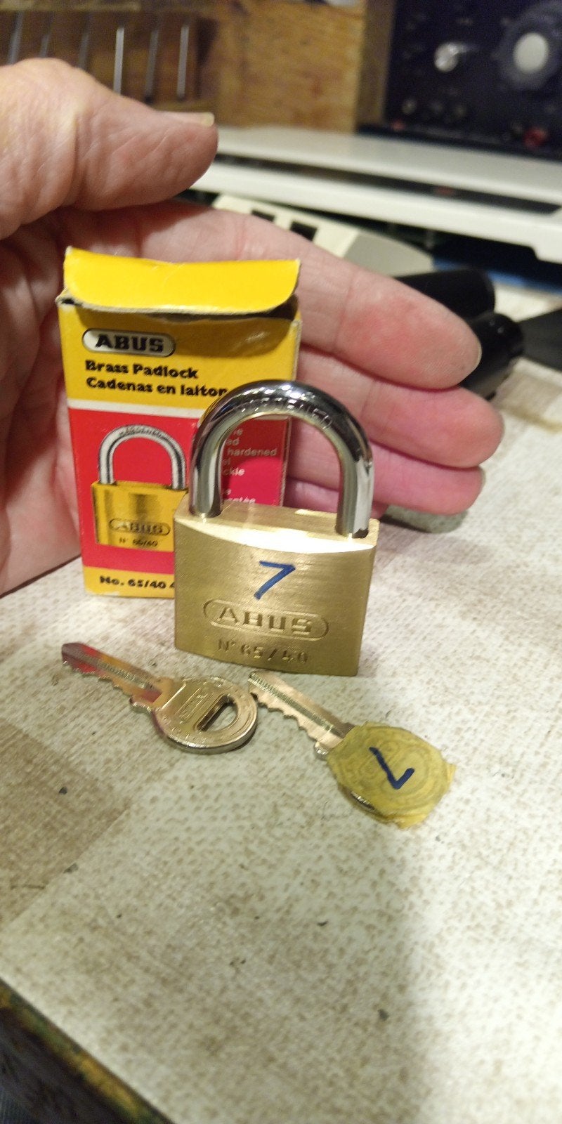 ABUS hangslot met 2 sleutels - 40 mm, Ophalen of Verzenden
