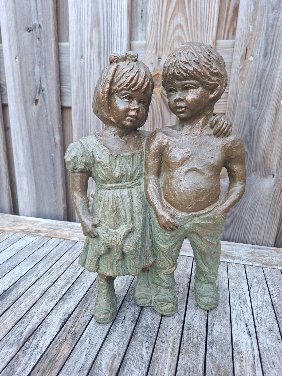 Beeldje 'Vriendschap' van Geert Kunen, Groep mensen, Ophalen of Verzenden, 20 - 50 cm, Beeld