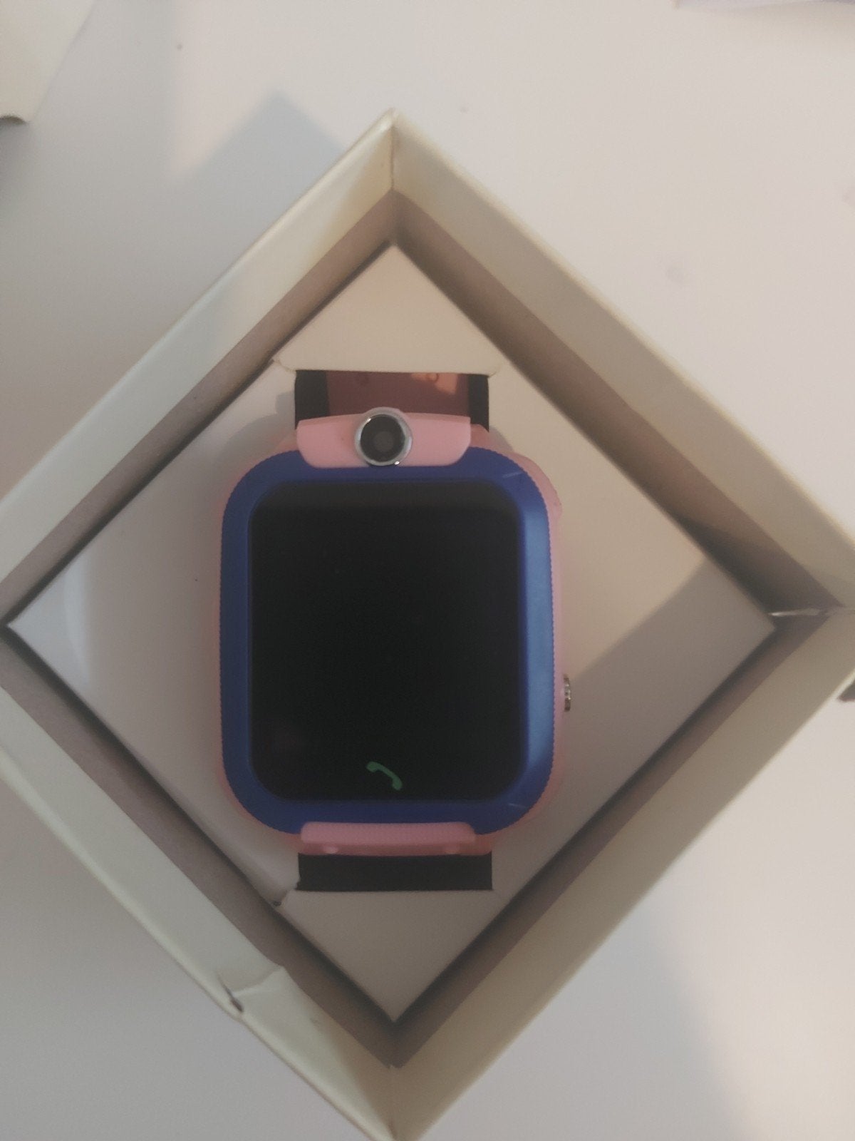 Kinder Smartwatch Roze/Blauw met Oplaadkabel, Sieraden, Tassen en Uiterlijk, Smartwatches, Ophalen, Onbekend, Zo goed als nieuw