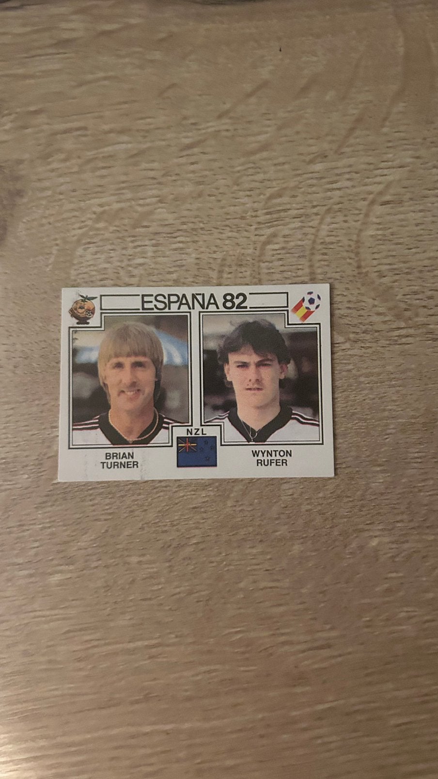 Panini Espana 82 plaatje Turner en Rufer WK 82, Verzenden, Zo goed als nieuw, Sticker