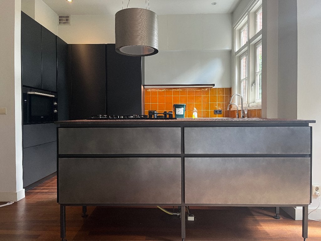 Complete Keuken | Boffi Siemens Bosch Quooker Falmec, Huis en Inrichting, Ophalen, Gebruikt, Zwart, Dubbelwandige keuken