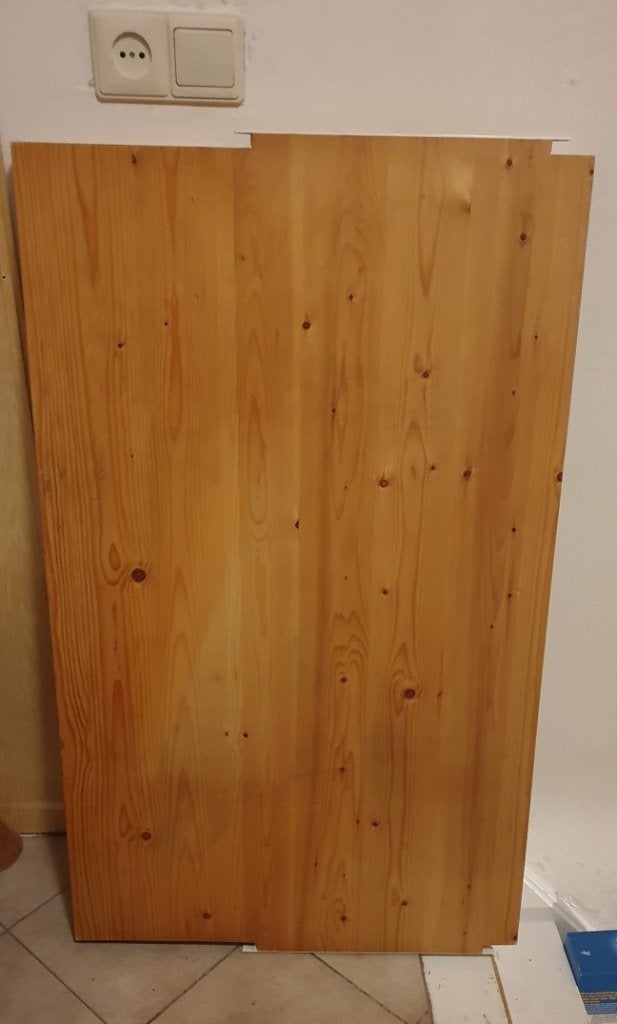 Lundia uitspringend bureaublad 100x40 blank gelakt uniek, Ophalen, Gebruikt