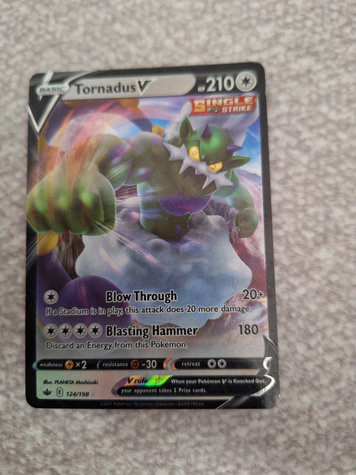 Pokémon Kaart - Tornadus V 124/198, Ophalen of Verzenden, Gebruikt
