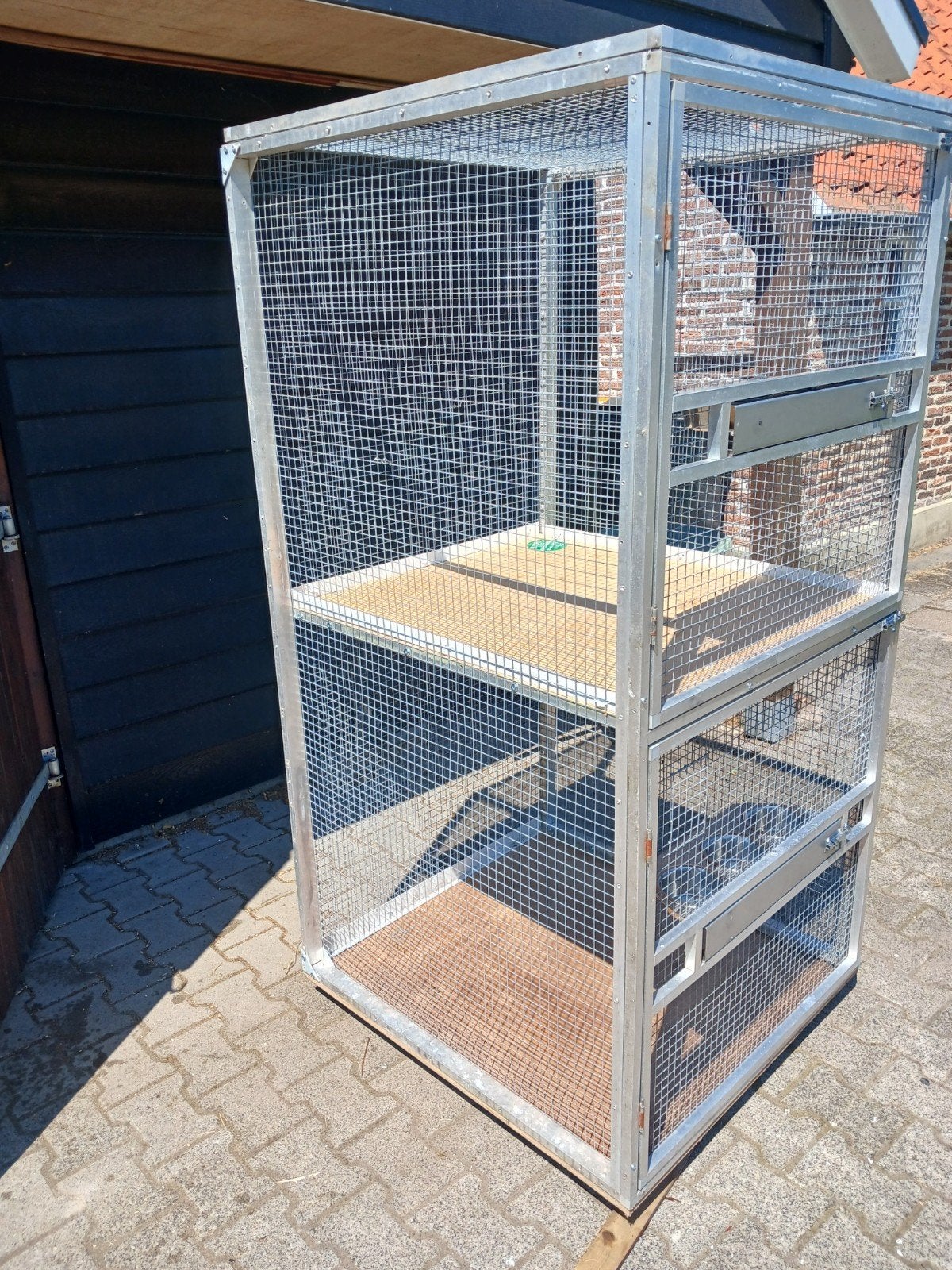 Voliere aluminium uitvliegkooi, Dieren en Toebehoren, Vogels | Hokken en Kooien, Ophalen, Aluminium, Volière
